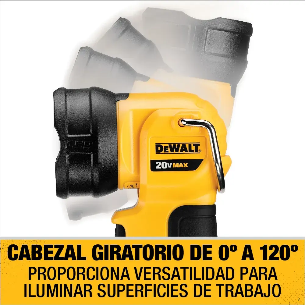 Linterna cabeza rotativa XR 18V sin cargador/batería