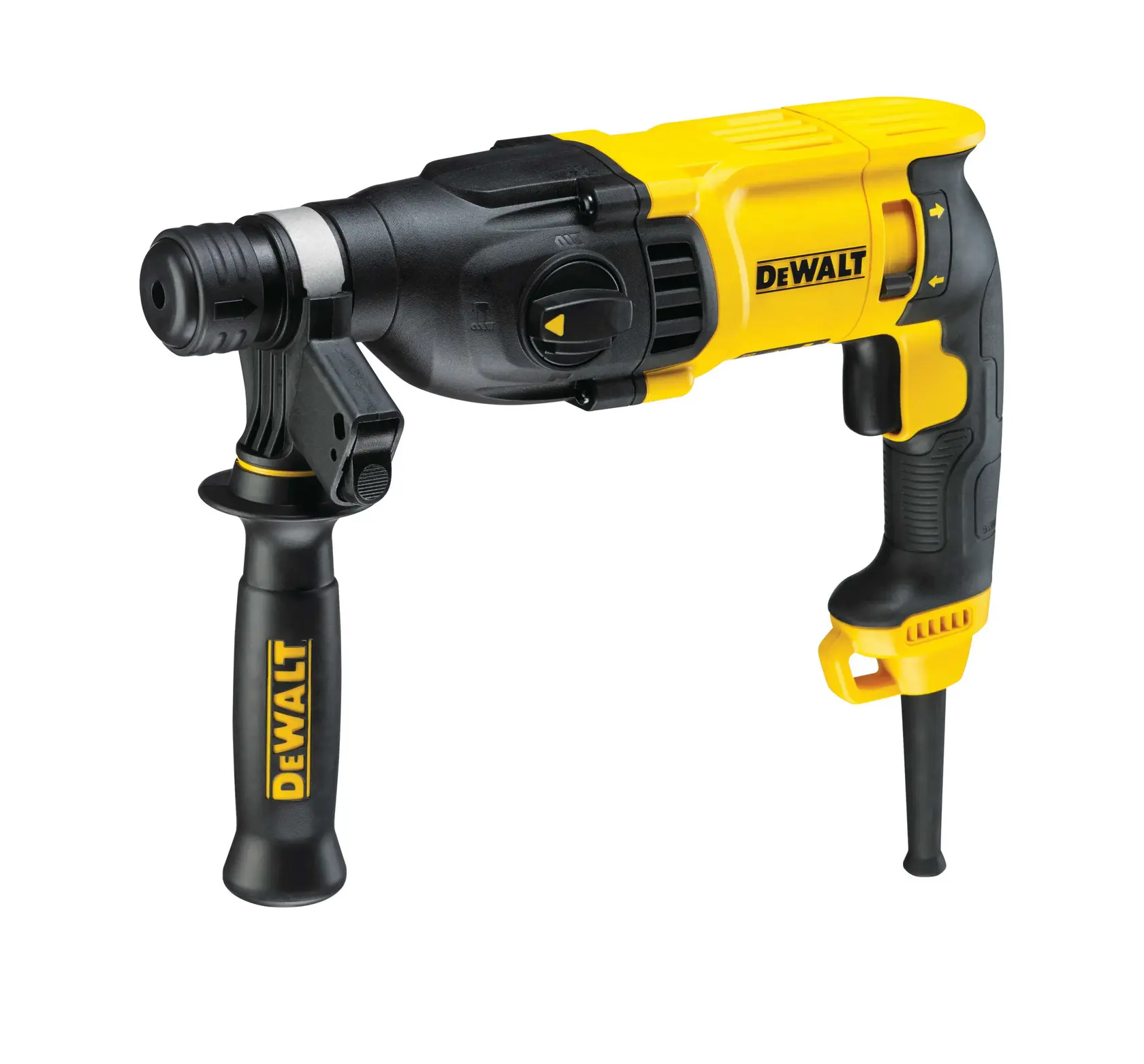 Fotografía martillo perforador DEWALT negro/amarillo. SKUs: D25133KB2, D25133K-AR, D25133K-B2, D25133K-B2C, D25133KBR