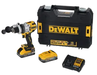 Logotipo de DEWALT en letras negras y audaces centrado sobre un fondo blanco.