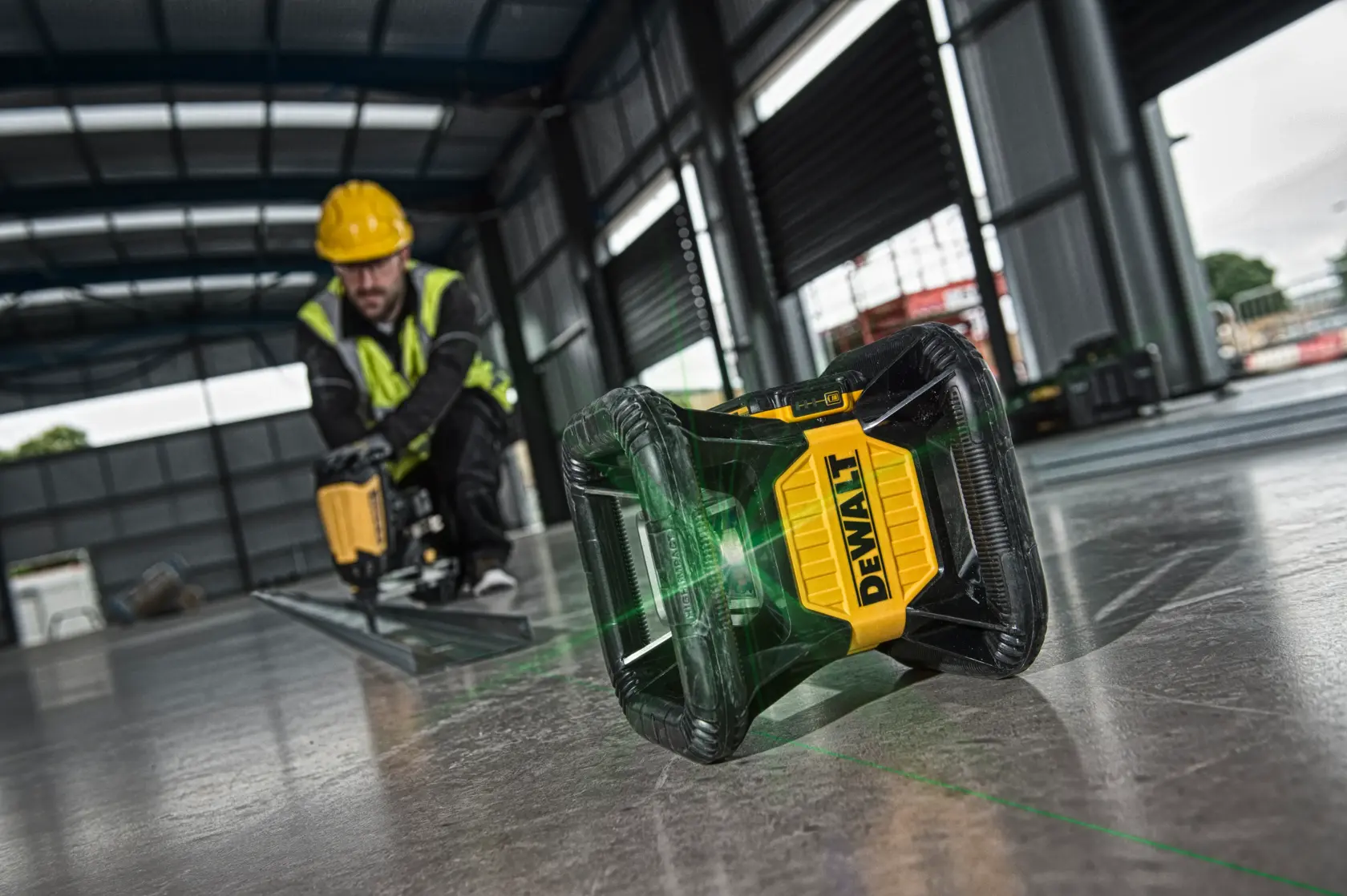 Nivel Láser Rotativo autonivelante VERDE XR 18V batería Li-Ion 2Ah TOOL CONNECT