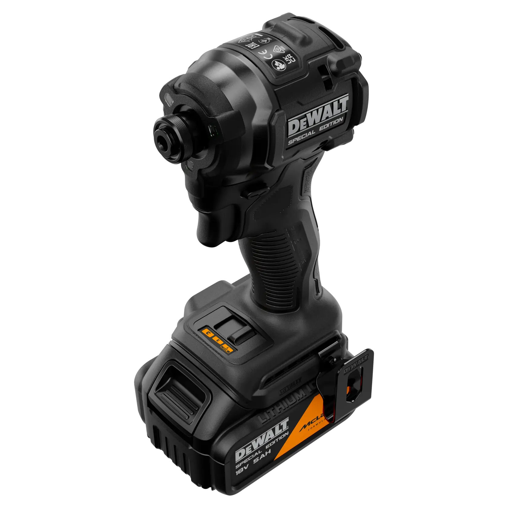 Atornillador Impacto compacto McLaren sin escobillas XR 18V 1/4" 205Nm con 2 baterías Li-Ion 5Ah y maletín TSTAK