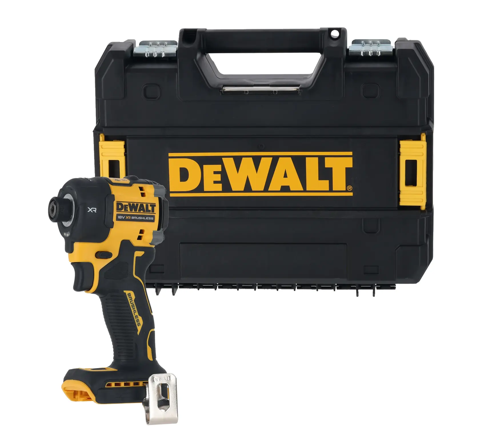 Atornillador Impacto Hidráulico sin escobillas XR 18V 1/4“ 56Nm sin cargador/batería con maletín TSTAK