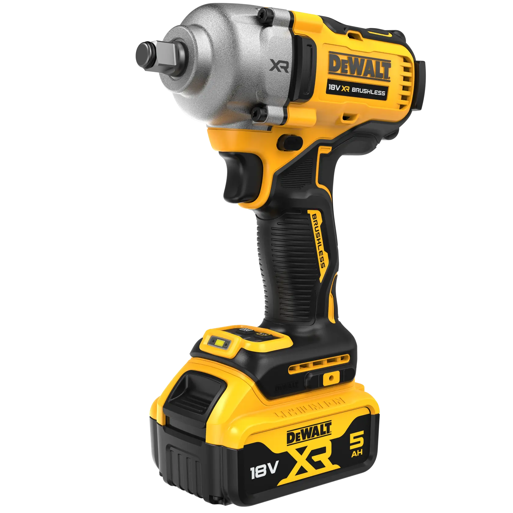 Llave Impacto sin escobillas XR 18V 1/2“ Par Medio con 2 baterías Li-Ion 5Ah