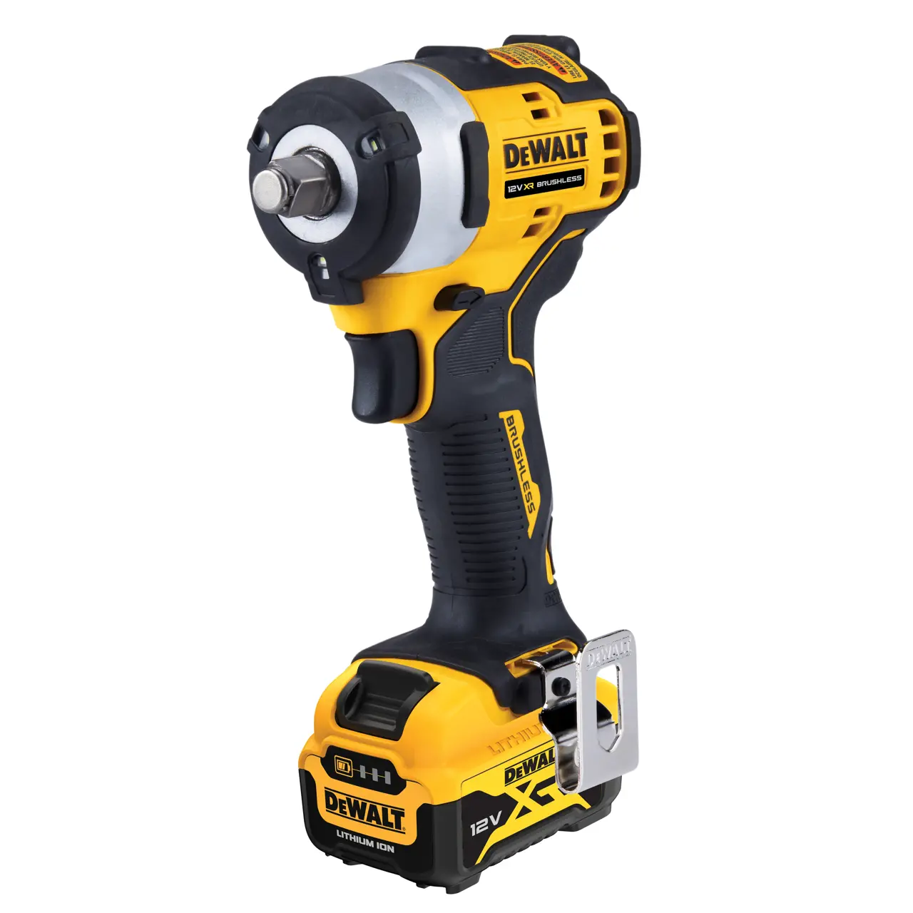 DeWalt Llave Impacto sin escobillas XR 12V 1/2" 340Nm con 2 baterías Li-Ion 5Ah y maletín TSTAK · DCF901P2-QW