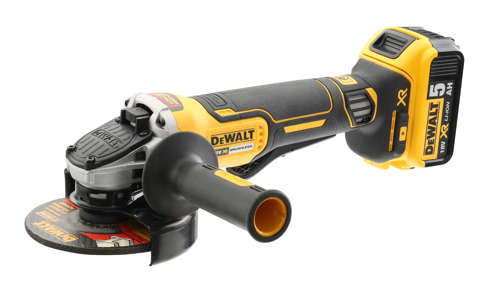 Mini-Amoladora sin escob XR 18V 125mm sin carg/bat con interruptor hombre-muerto