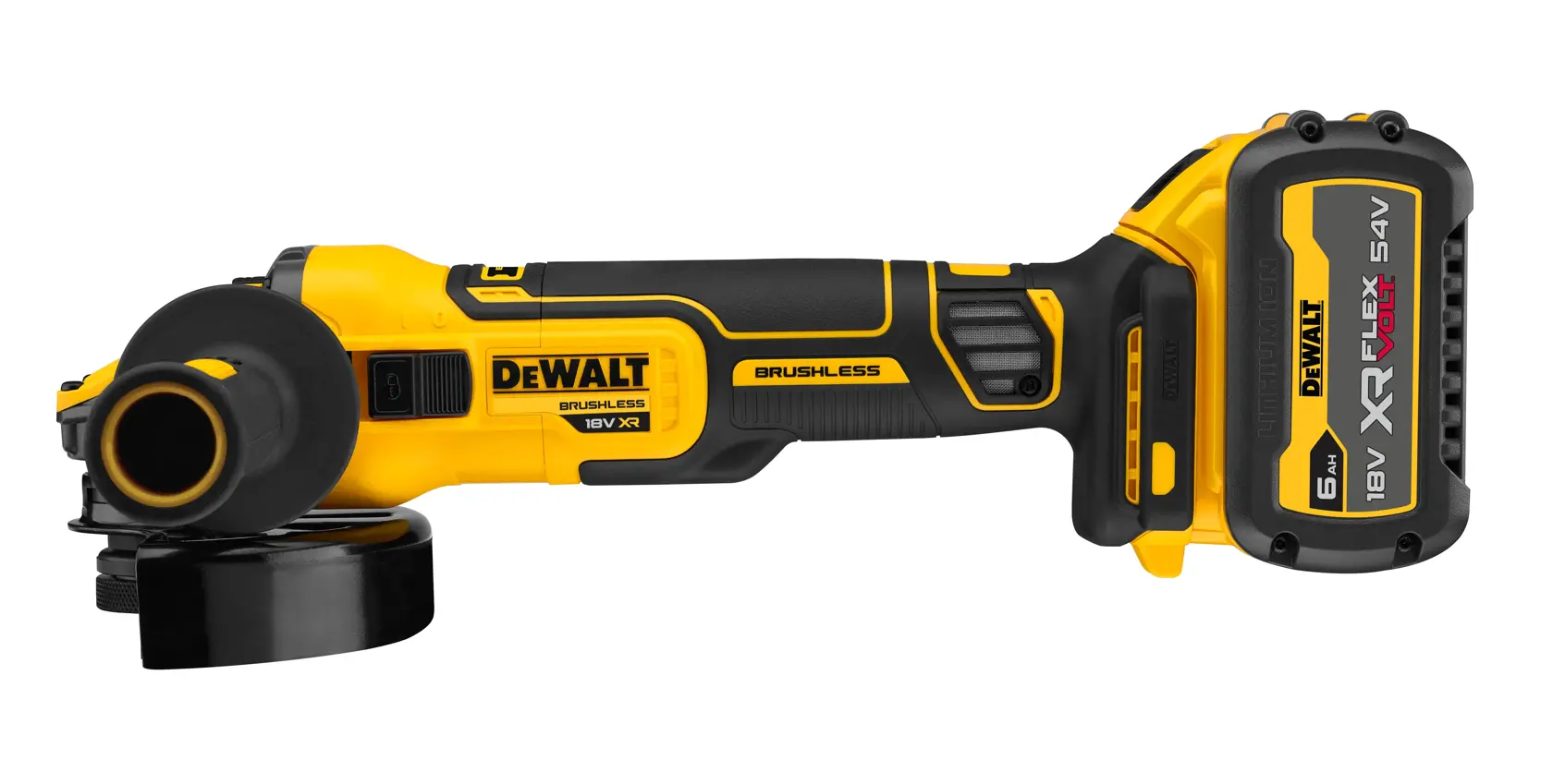 Mini-Amoladora sin escob XR 18V 125mm FV Advantage con 1 bat XR FV Li-Ion 6Ah