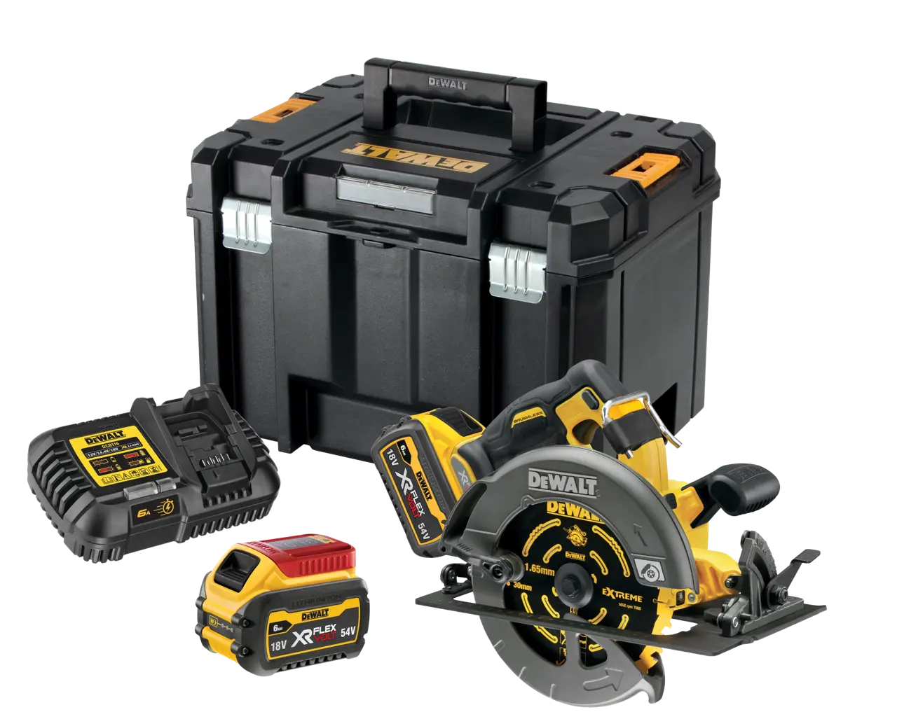DeWalt Mini-Amoladora sin escobillas XR FLEXVOLT 54V Li-Ion 6Ah 125mm · DCG418T2-QW