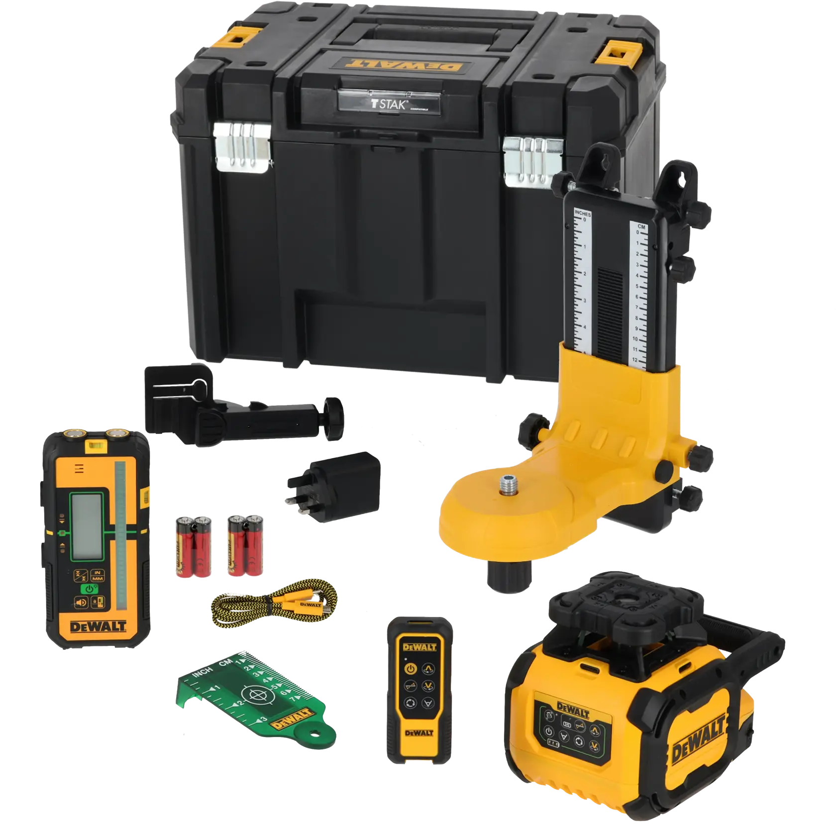 Kit fotografía DEWALT DCLE15221G-QW, DCLE15221G nivel láser con estuche y accesorios.