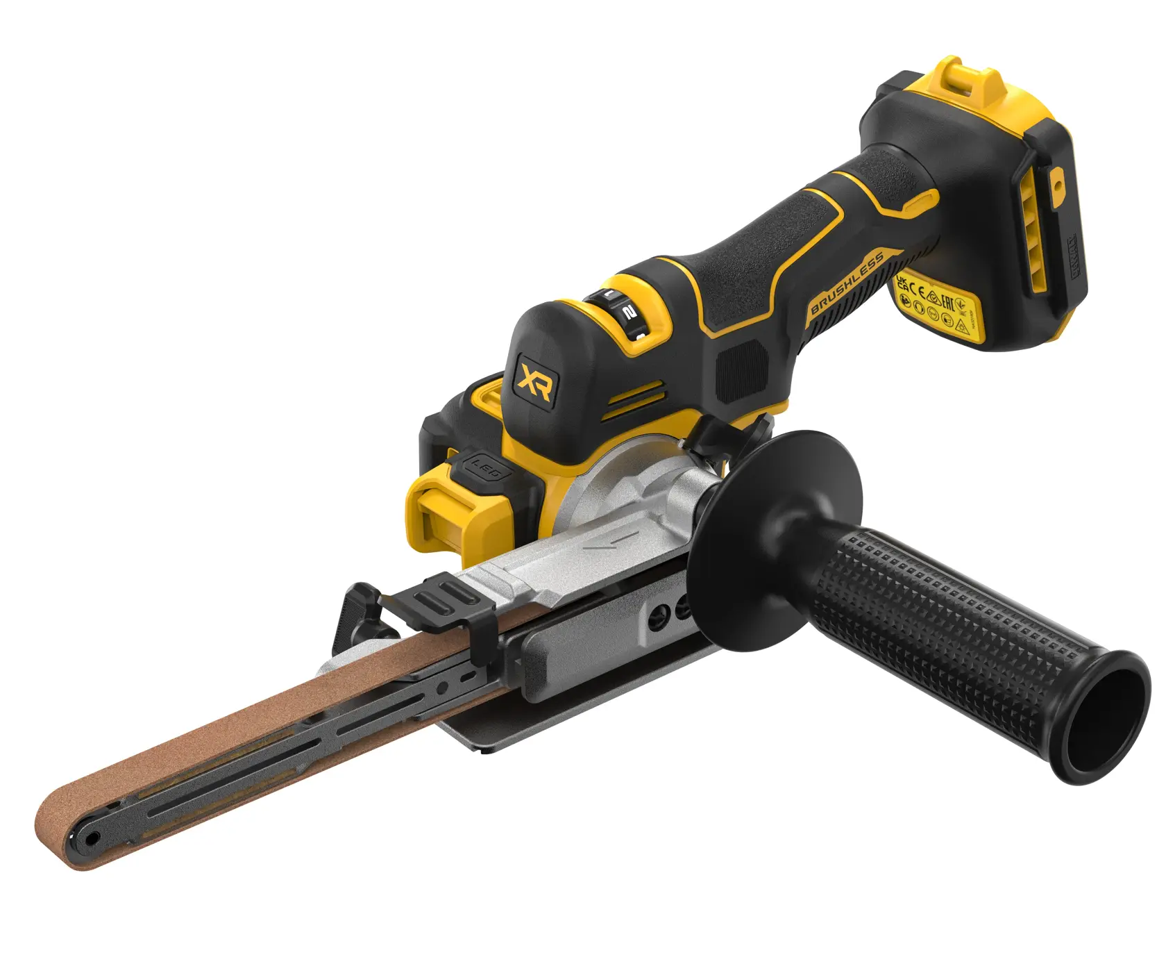 Lijadora de banda sin escobillas XR 18V 13mm sin cargador/batería con maletín TSTAK