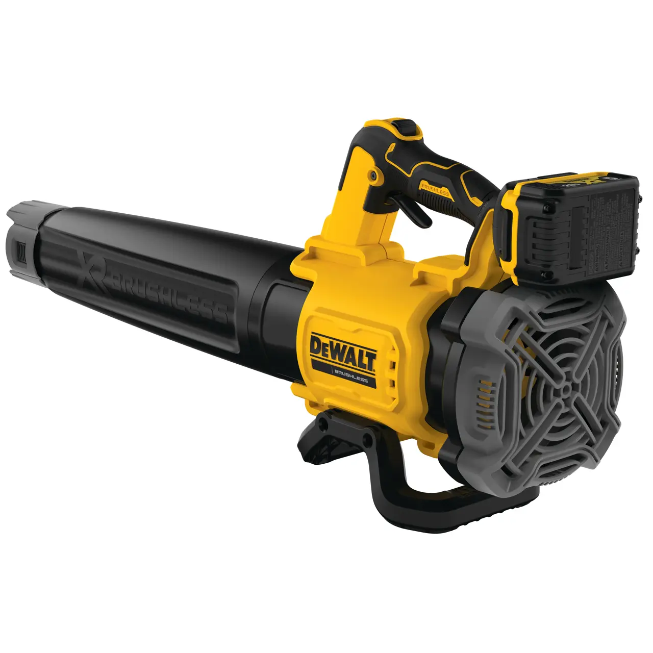 Logotipo de DEWALT en letras negras y audaces centrado sobre un fondo blanco.