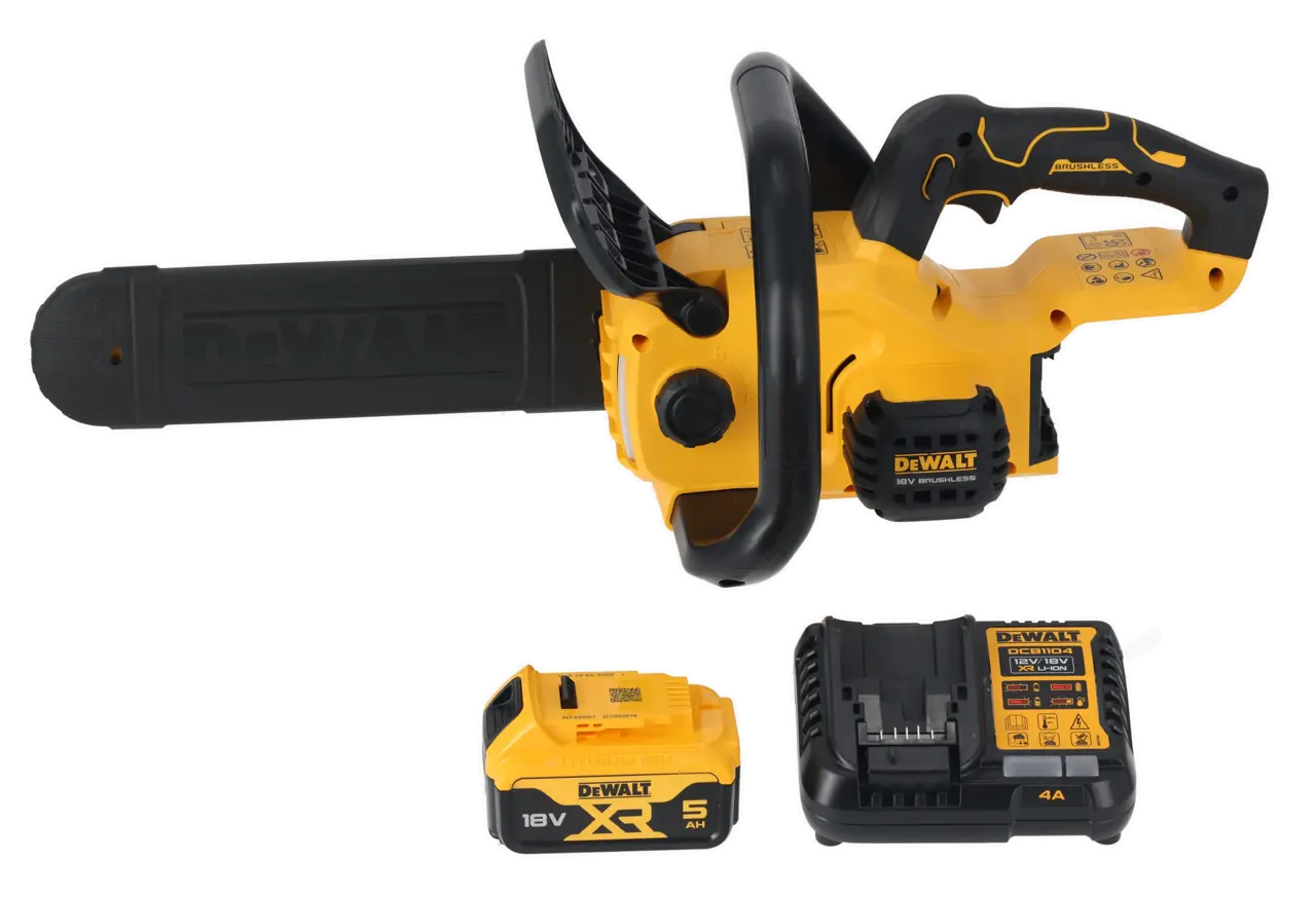 DeWalt Motosierra Compacta sin escobillas XR 18V 30cm con 1 batería Li-Ion 5Ah · DCMCS565P1-QW