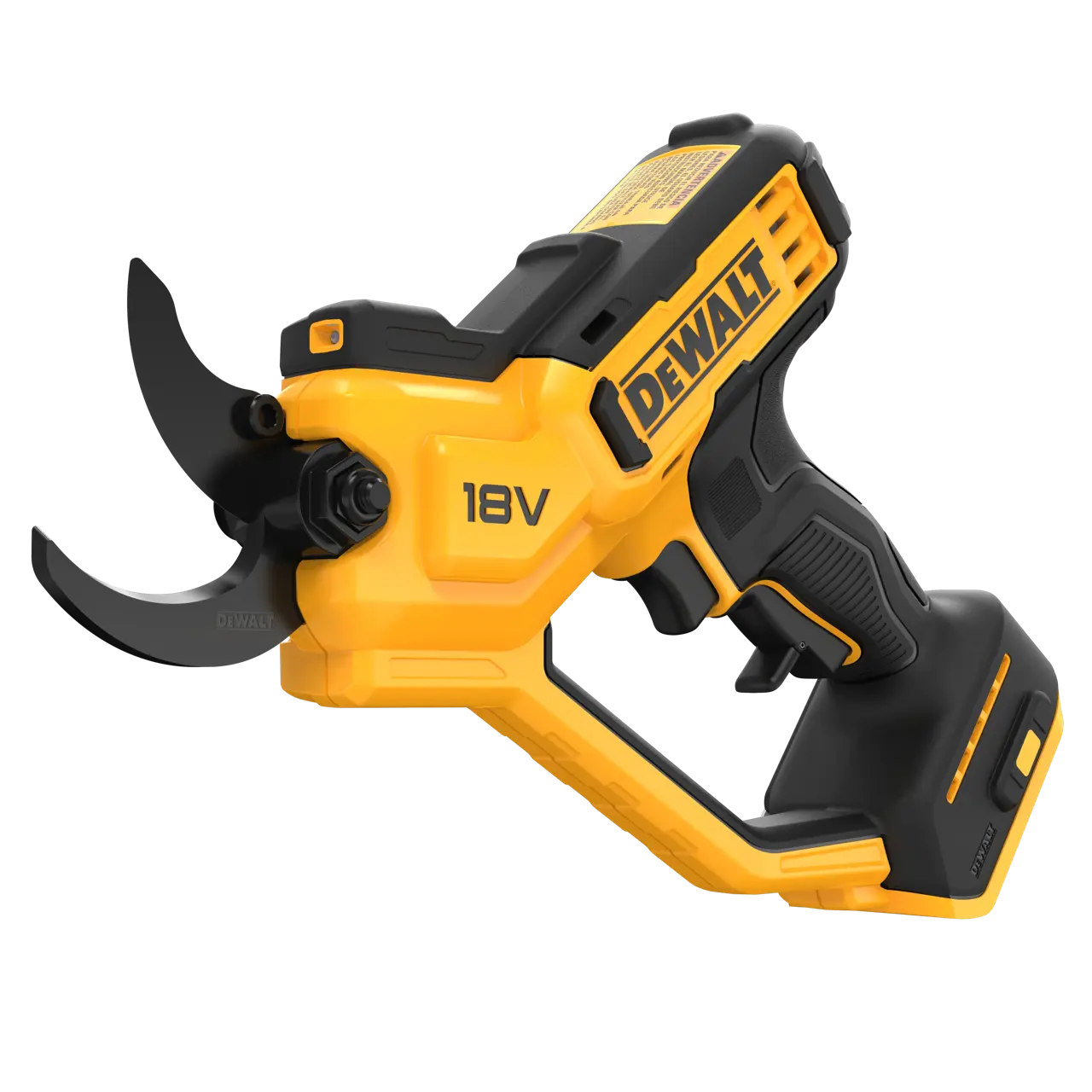 Logotipo de DEWALT en letras negras y audaces centrado sobre un fondo blanco.