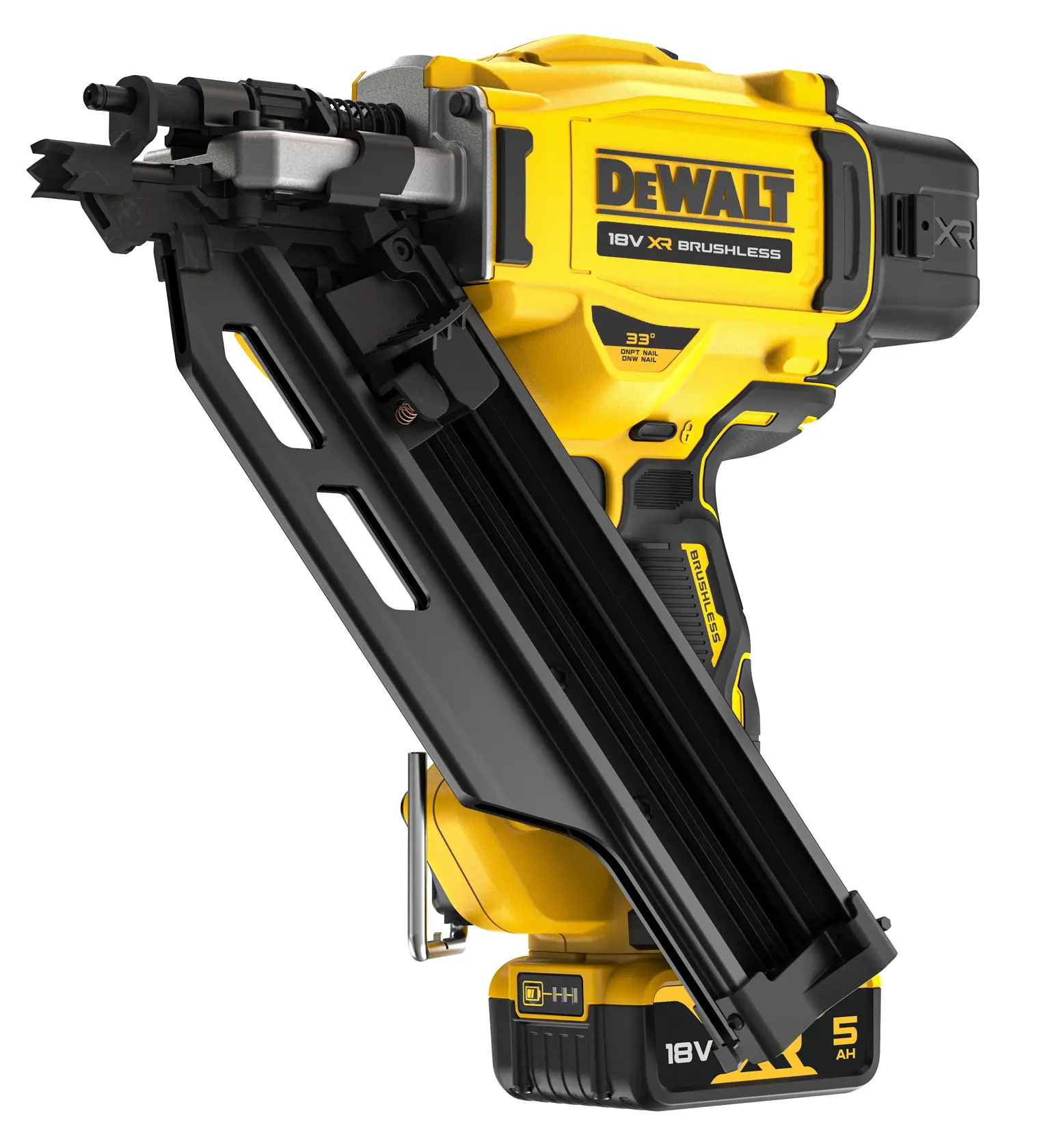 Clavadora de Estructuras sin escobillas XR 18V con 2 baterías Li-Ion 5Ah