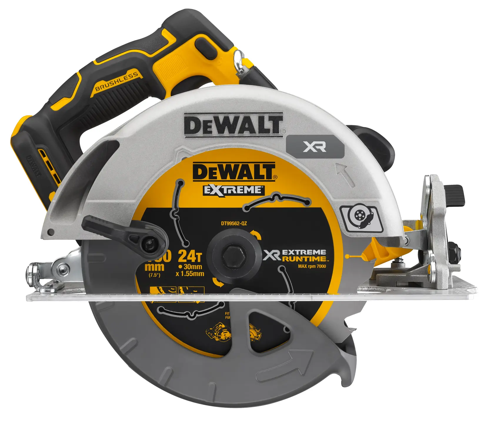 Sierra Circular sin escobillas XR 18V Ø190mm FV Advantage sin cargador/batería