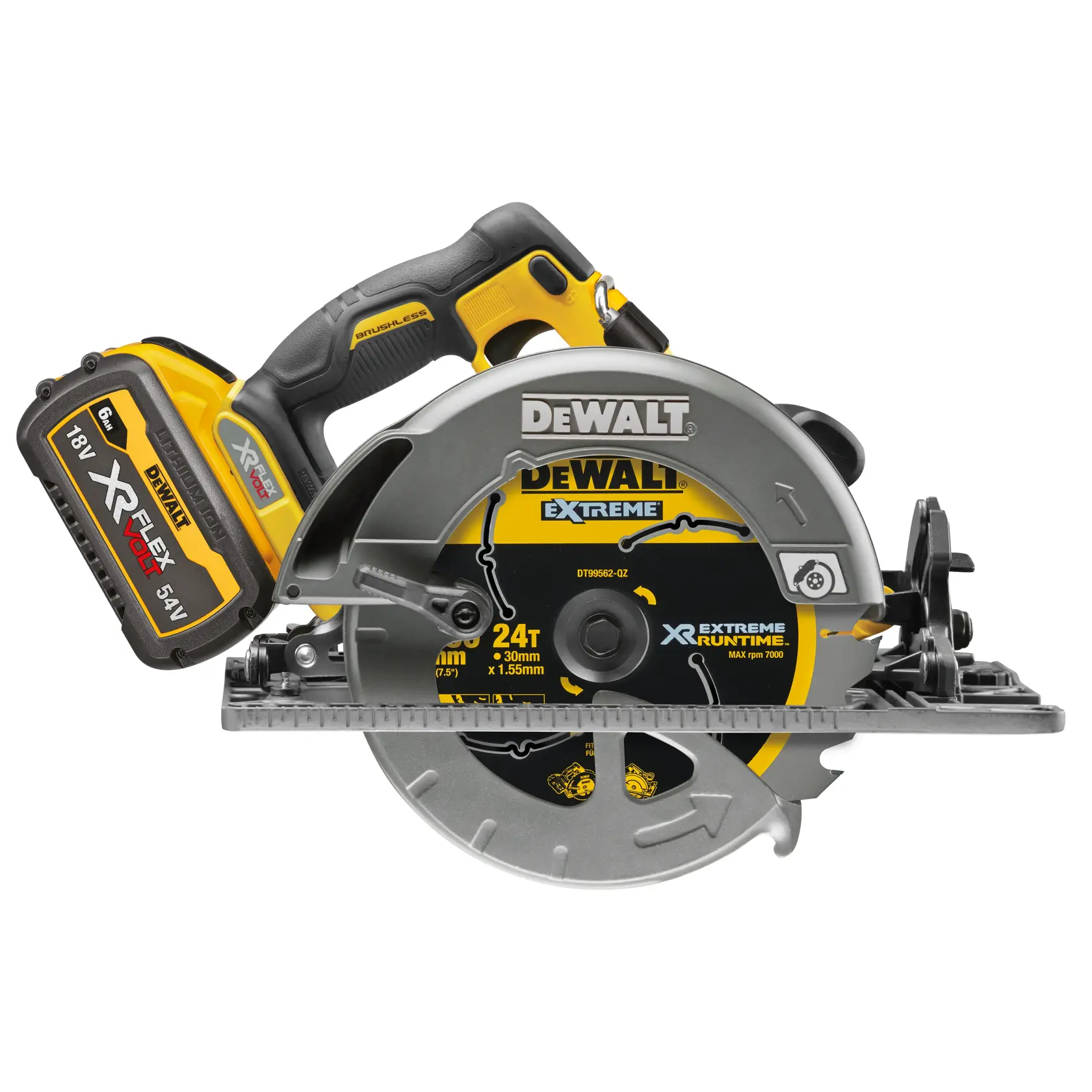 Sierra Circular sin escobillas XR FLEXVOLT 54V Li-Ion 6Ah  Ø190mm