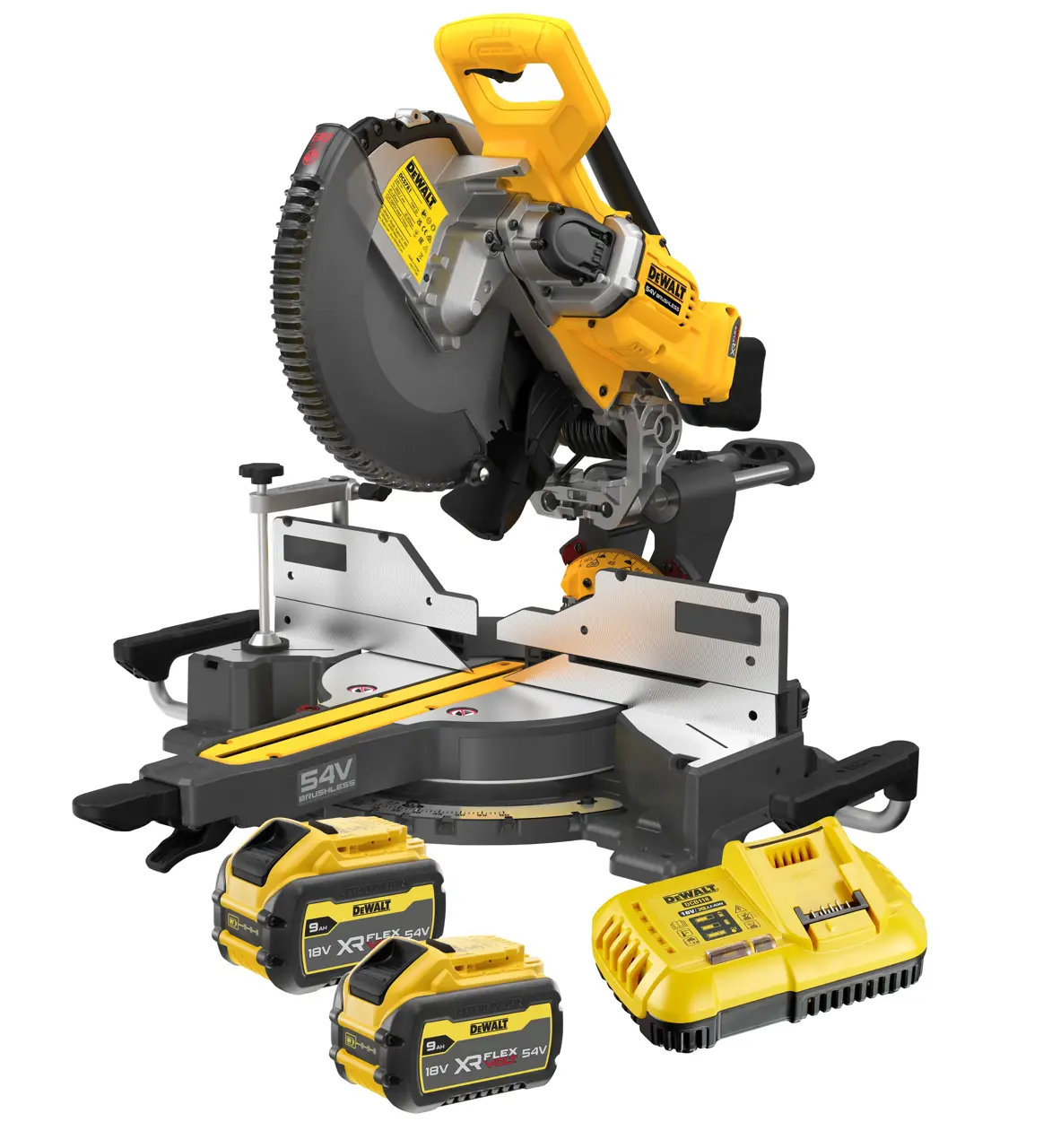 DeWalt Ingletadora Telescópica Sin Escobillas Xr Flexvolt 54V Con 2 Baterías 54V/18V Li-Ion 9Ah - Ø305Mm - Electrónica , Luz Xps · DCS781X2-QW