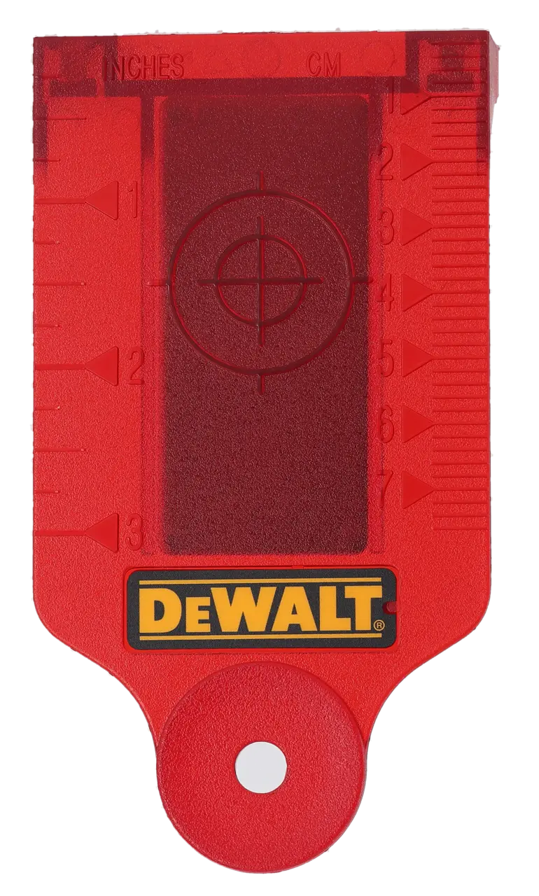 DeWalt Tarjeta magnética graduada para niveles láser ROJOS · DE0730-XJ