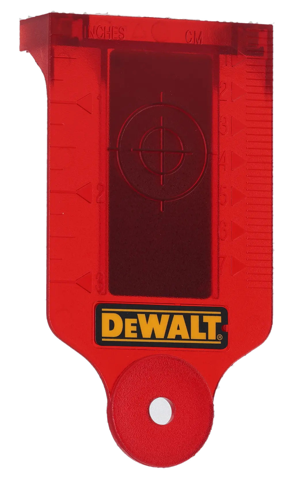 Accesorio fotográfico DEWALT DE0730, DE0730-XJ, rojo transparente con blanco y regla.