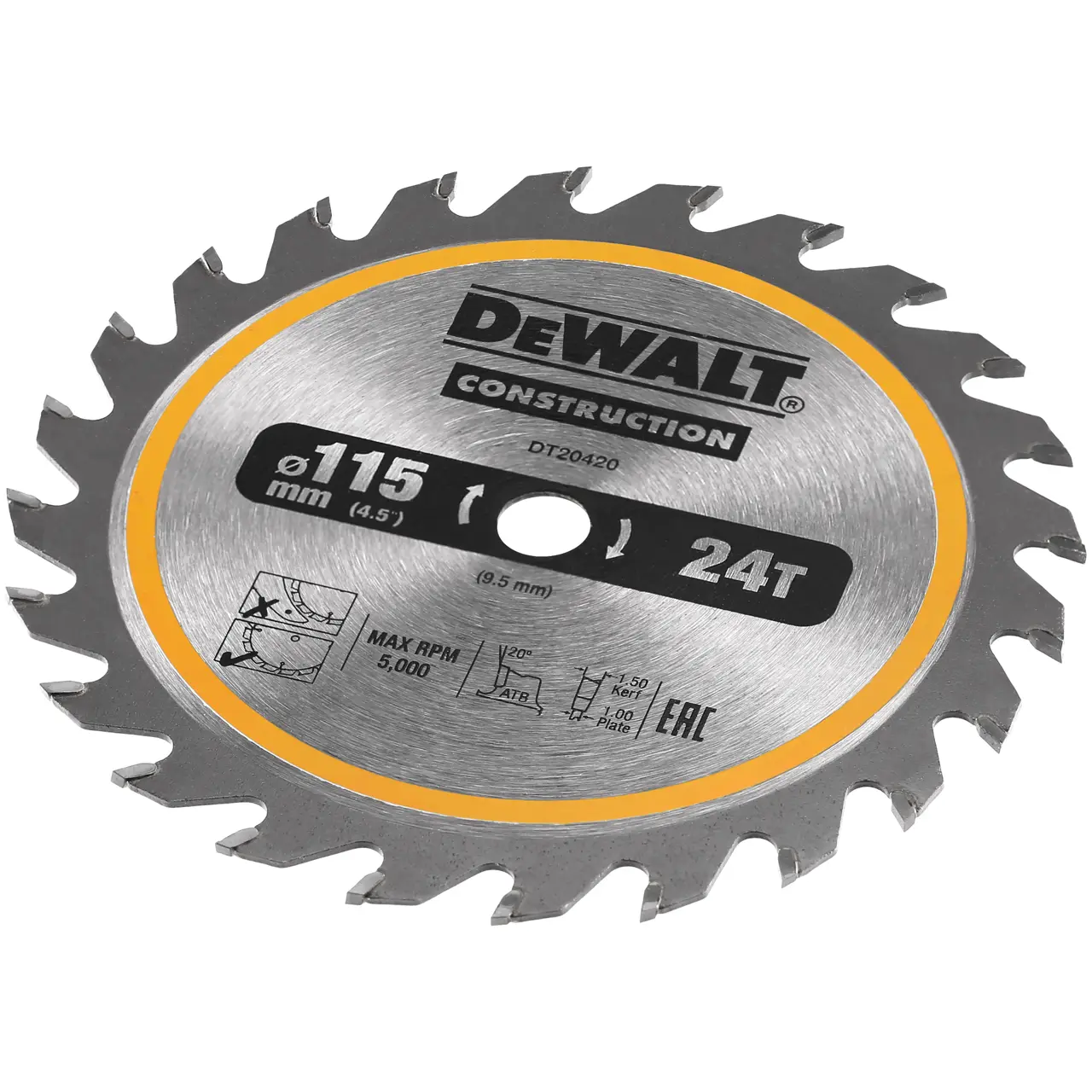 Logotipo de DEWALT en letras negras y audaces centrado sobre un fondo blanco.