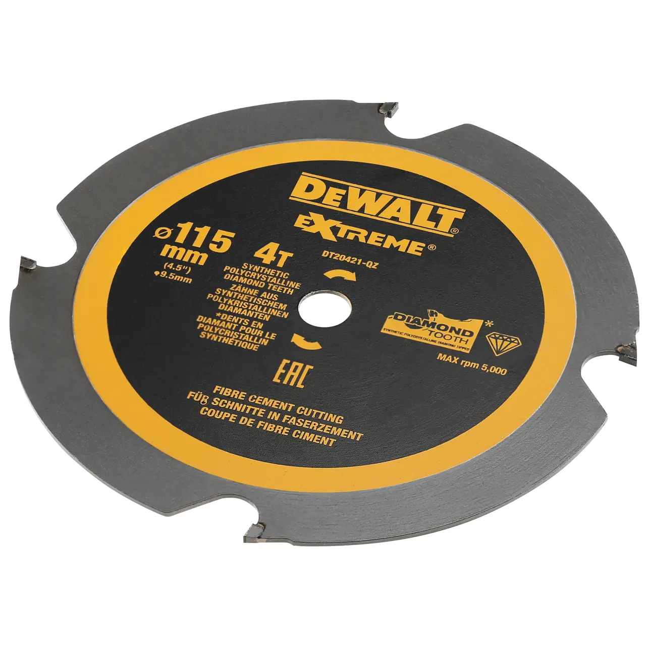 Logotipo de DEWALT en letras negras y audaces centrado sobre un fondo blanco.