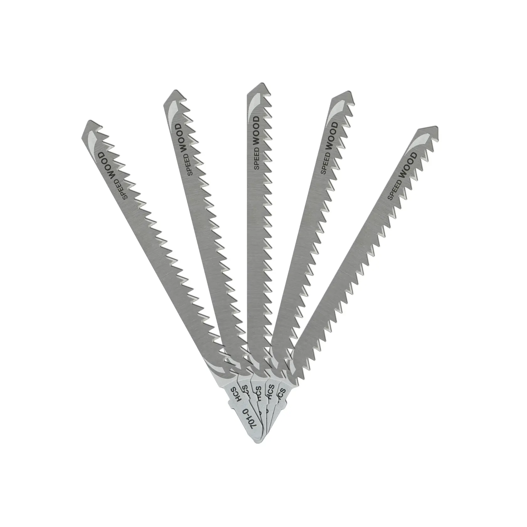 Hoja de sierra de calar HCS, longitud: 132mm, paso de diente: 4mm, para cortes gruesos y rápidos en madera, contrachapado, aglomerado y fibra de madera de hasta 85mm de espesor