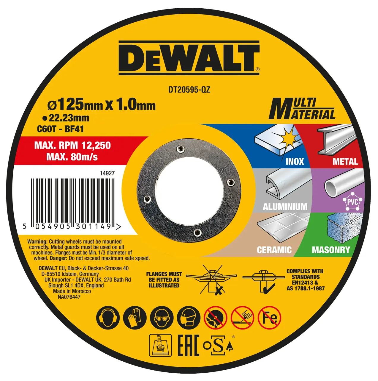 DeWalt Disco multi-material 125mm · DT20595-QZ
