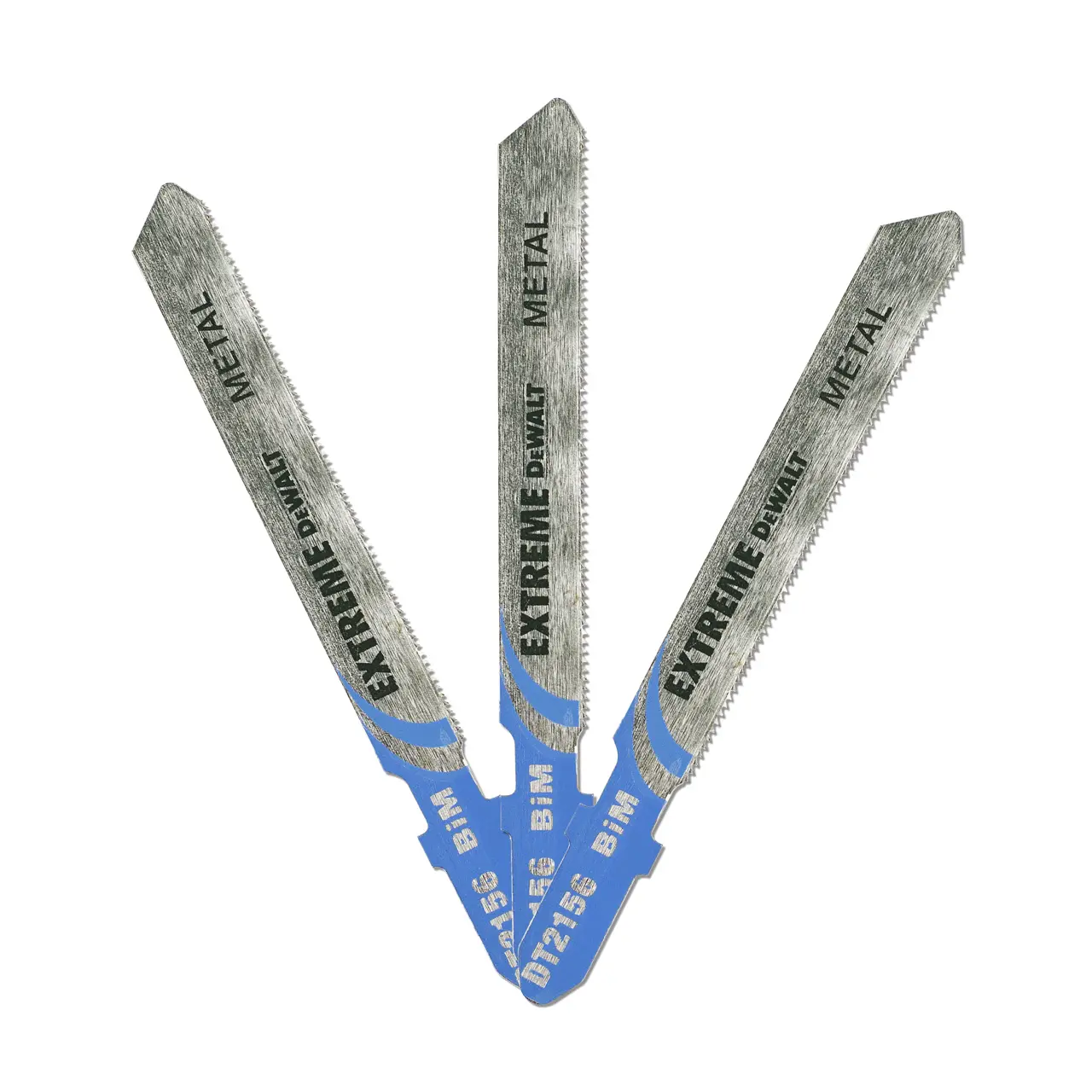 DeWalt Hojas de sierra de calar Extreme bi-metal, longitud: 76mm, paso de diente: 0.8mm, para cortes rápidos en láminas metálicas de hasta 3mm de espesor · DT2156-QZ