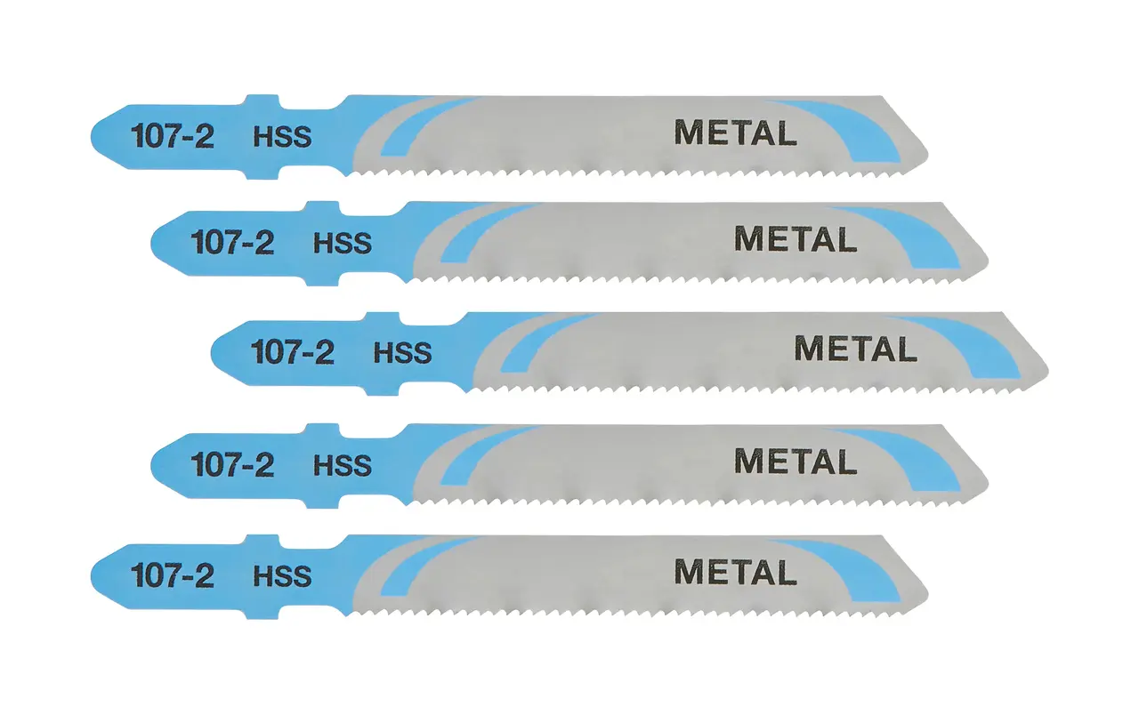 DeWalt Hojas de sierra de calar HSS, longitud: 76mm, paso de diente: 1.2mm, para cortes rectos en metales finos, metales no ferrosos, aluminio y planchas metálicas de 1,5 a 4mm de espesor · DT2160-QZ