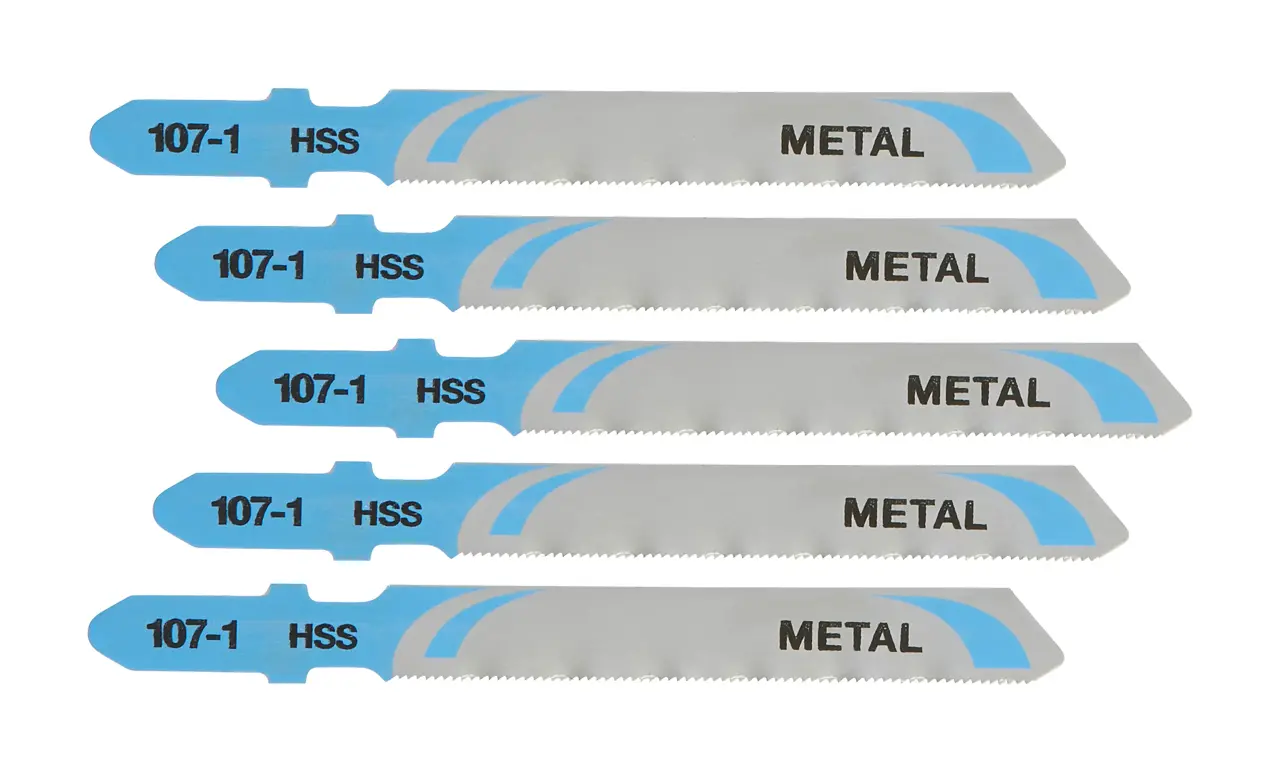 DeWalt Hojas de sierra de calar HSS, longitud: 76mm, paso de diente: 0.7mm, para cortes rectos en metales muy finos, metales no ferrosos, planchas metálicas y aluminio de 0,8 a 1 mm de espesor · DT2162-QZ