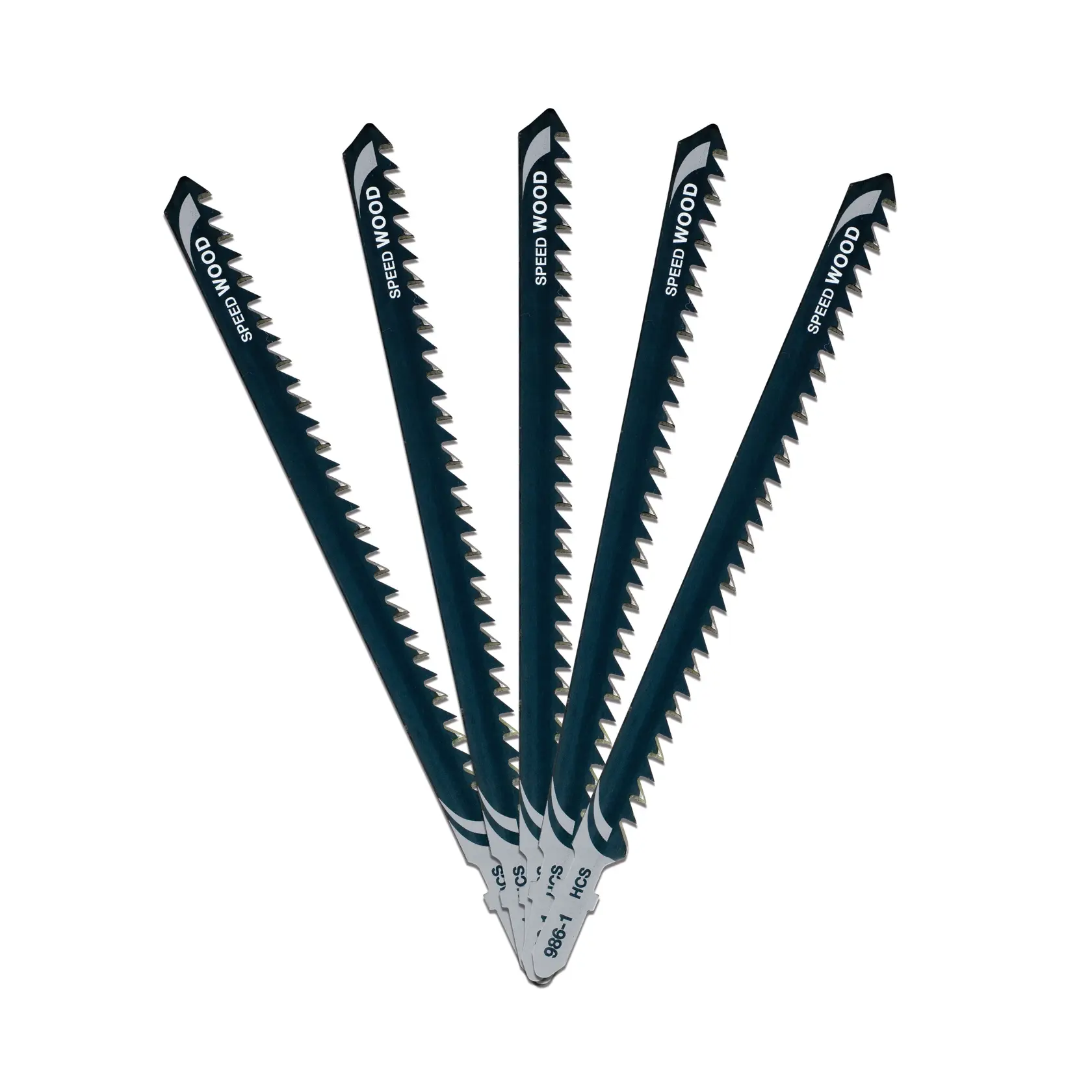 Hoja de sierra de calar HCS, longitud: 152mm, paso de diente: 4mm, para cortes rectos rápidos en madera y aglomerado de hasta 100mm de espesor