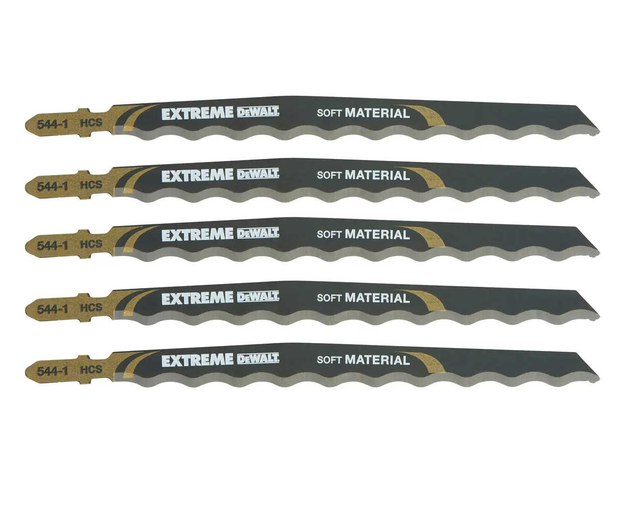 DeWalt Hoja de sierra de calar Extreme bi-metal para material especial, longitud: 152mm, para materiales blandos, caucho, espuma y poliestireno de hasta 100mm de espesor · DT2201-QZ