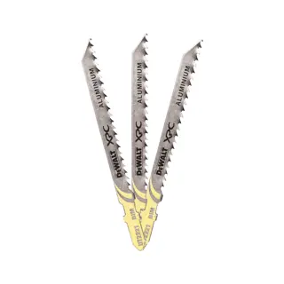 Hoja de sierra de calar XPC - BIM, longitud: 100mm, paso de diente: 3mm, hoja bi-metal para prolongar la vida útil, para cortes rápidos y precisos de aluminio hasta 15 mm y plástico hasta 30mm de espessor