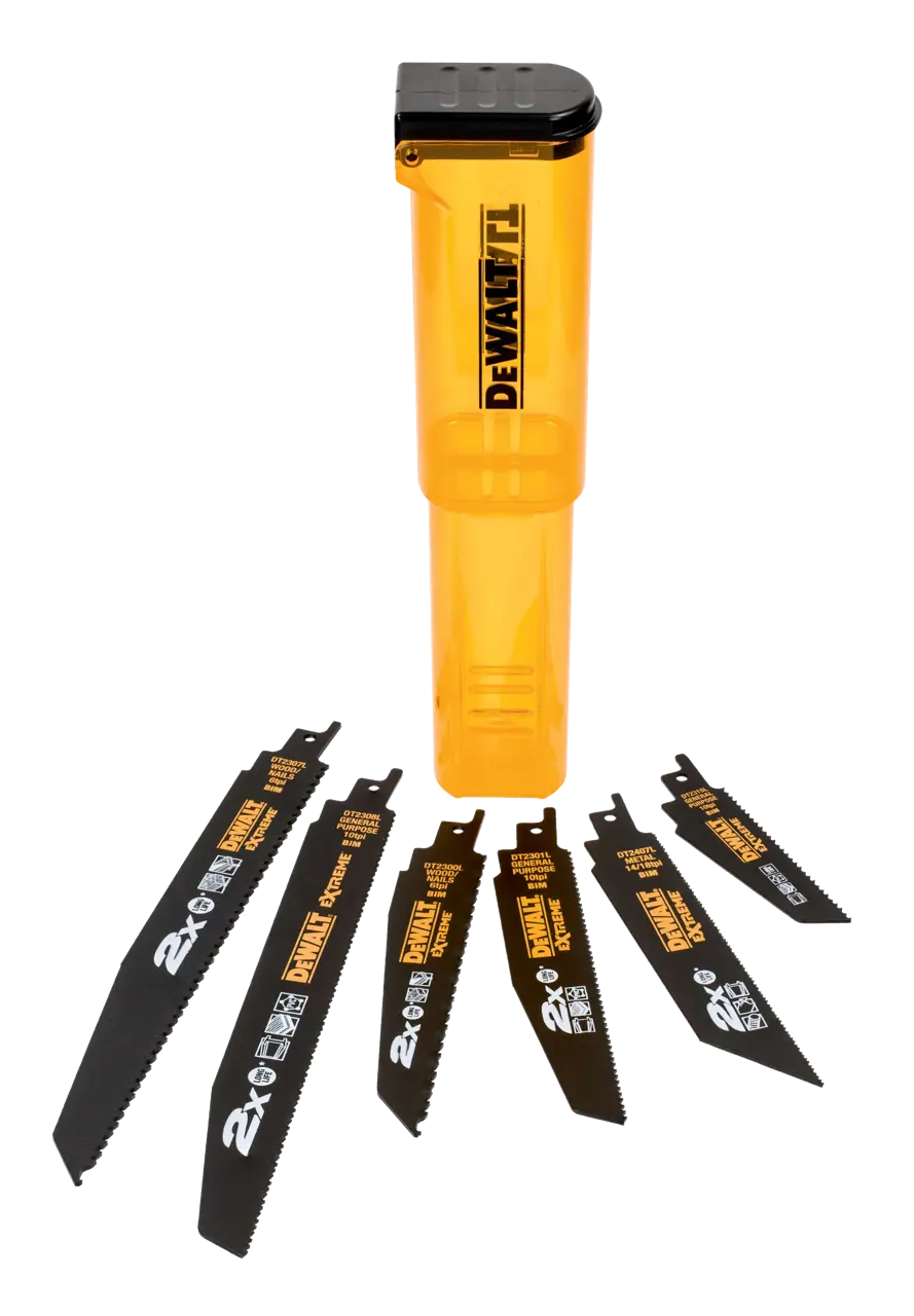 DeWalt Juego de 6 hojas de sierra sable 2X  1xDT2300L, 1xDT2307L, 1xDT2315L, 1xDT2301L, 1xDT2308L, 1xDT2407L · DT2440L-QZ