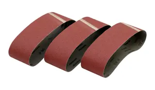 Banda de lija 75x533mm, grano 120, para el lijado en seco de maderas y pinturas