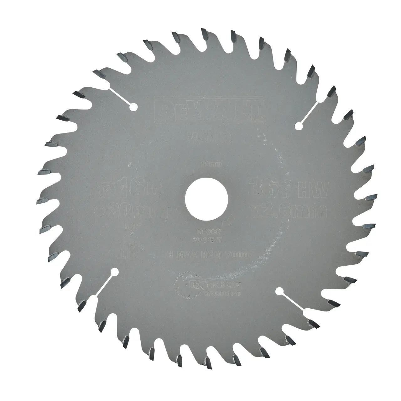 DeWalt Hoja para sierra circular portátil 160x20mm 36D ATB 10º · DT4057-QZ