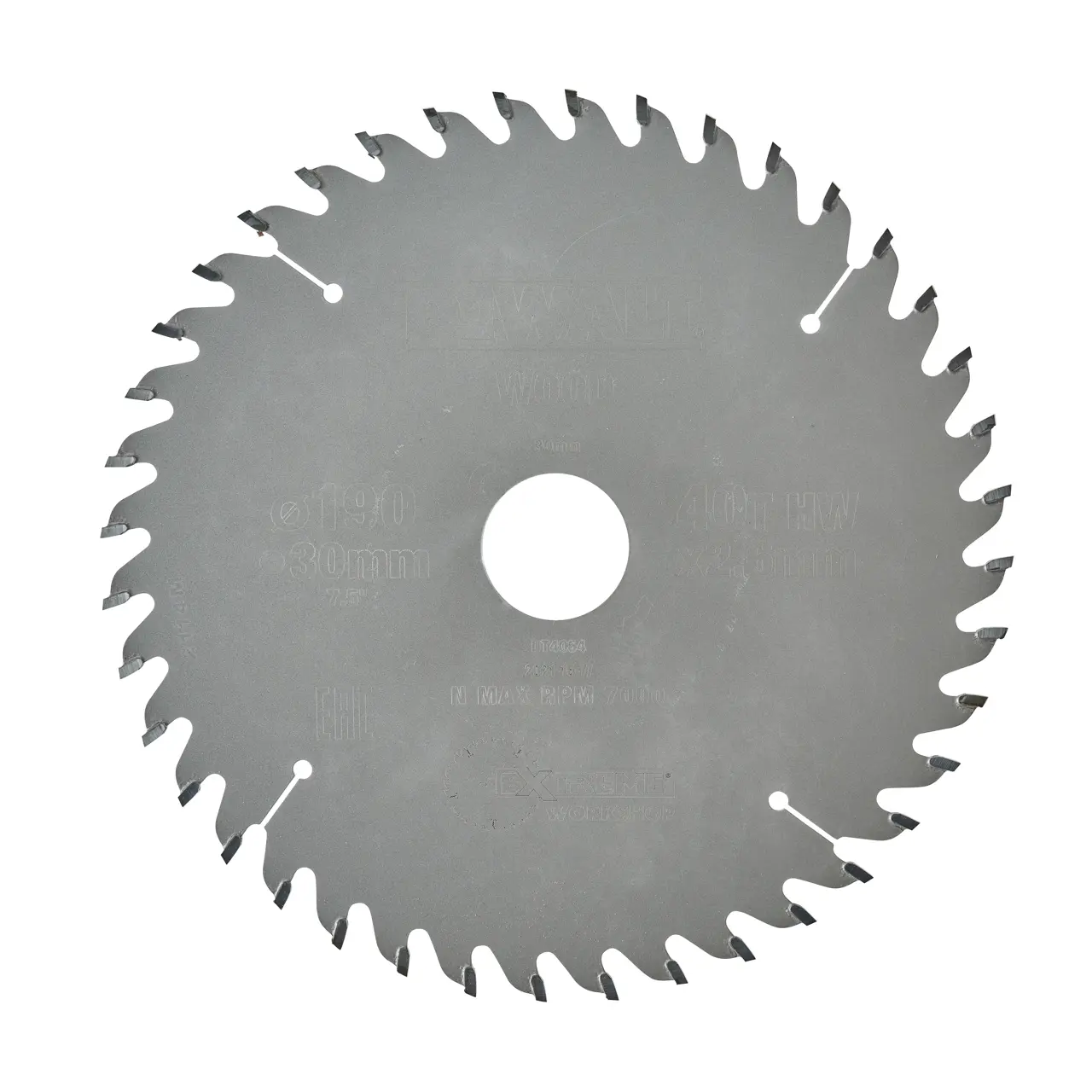 DeWalt Hoja Para Sierra Circular Portátil 190X30Mm 40D Atb , 10º · DT4064-QZ