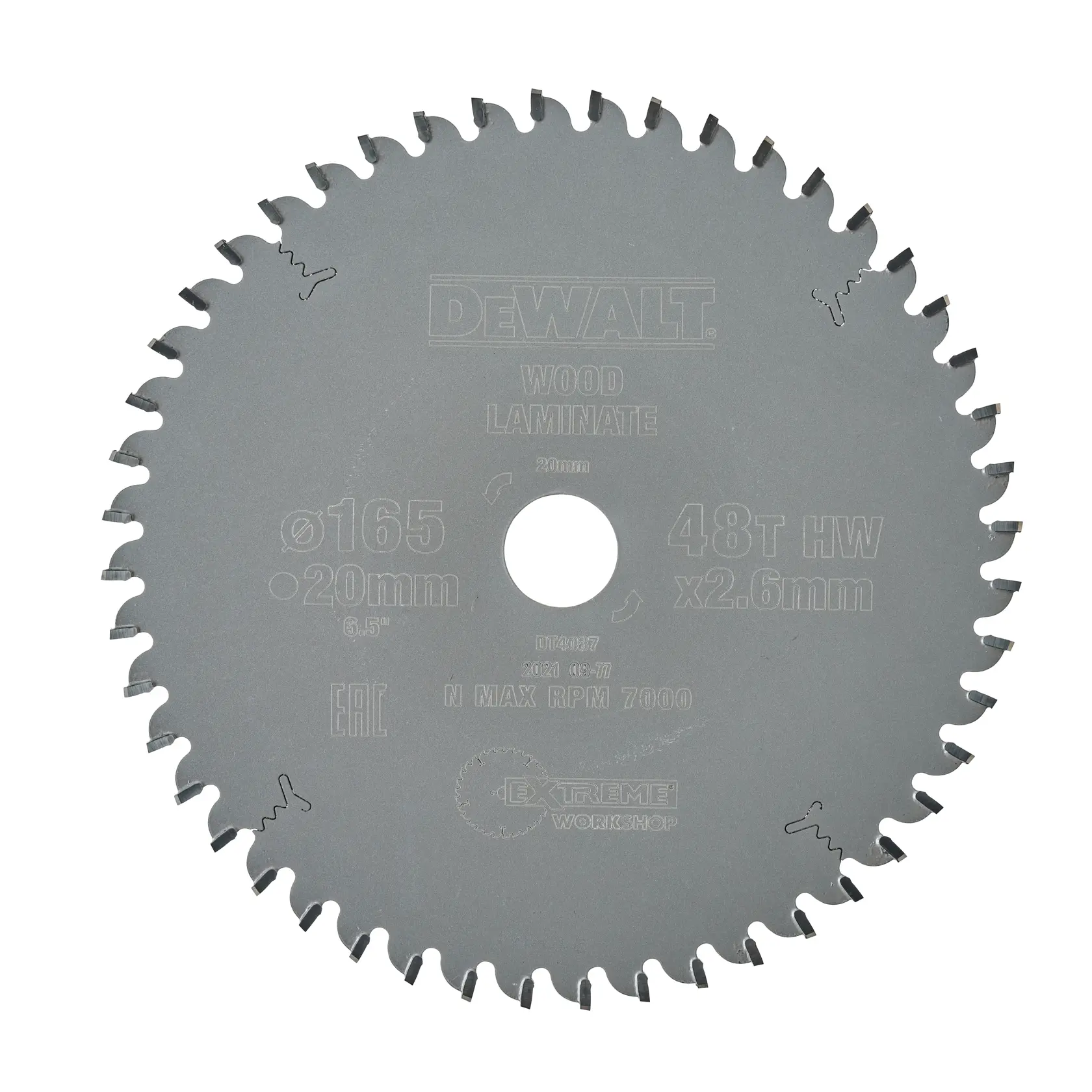 Gráfico que muestra la marca DEWALT XTREME Sub-Compact Series con el eslogan 'Compacto y lleno de rendimiento' sobre un fondo amarillo.