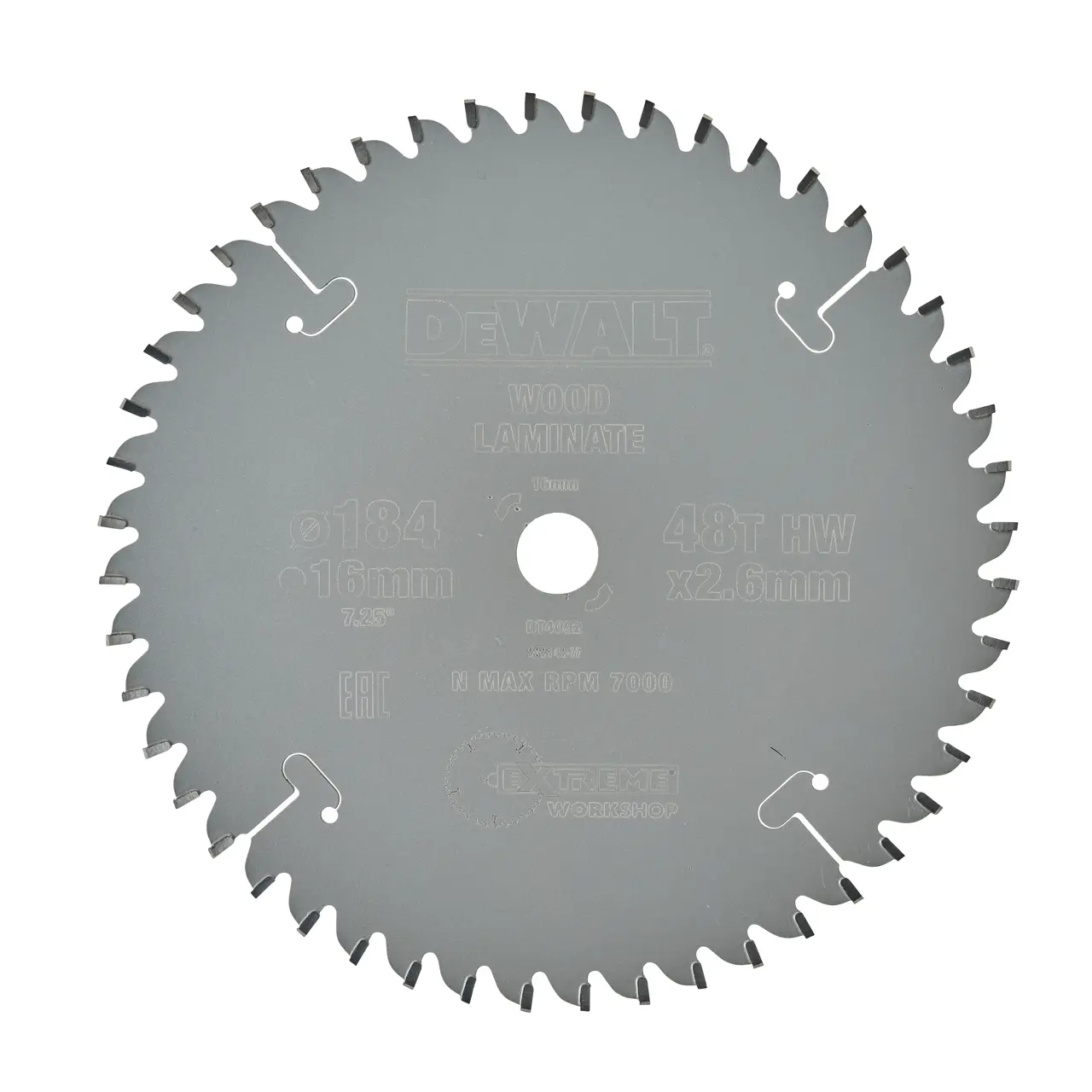 DeWalt Hoja para sierra circular portátil 184x16mm 48D TCG -5º · DT4092-QZ