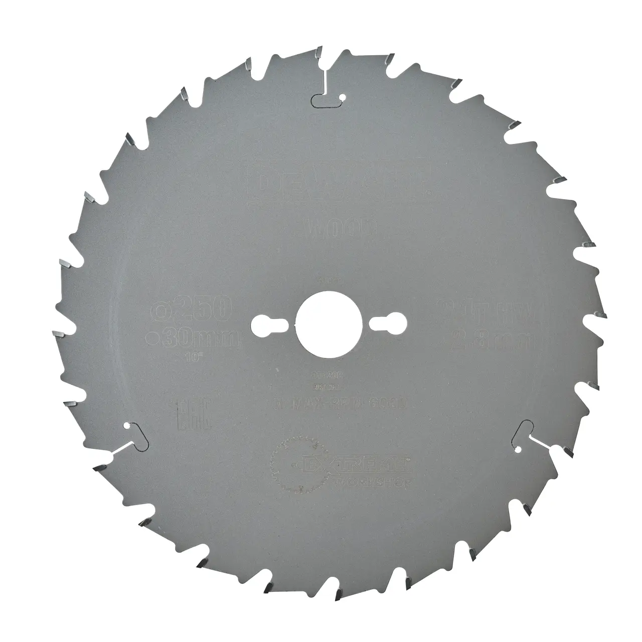 DeWalt Hoja Para Sierras De Brazo Radial 250X30Mm 24D Ft/Dl , 10º · DT4202-QZ