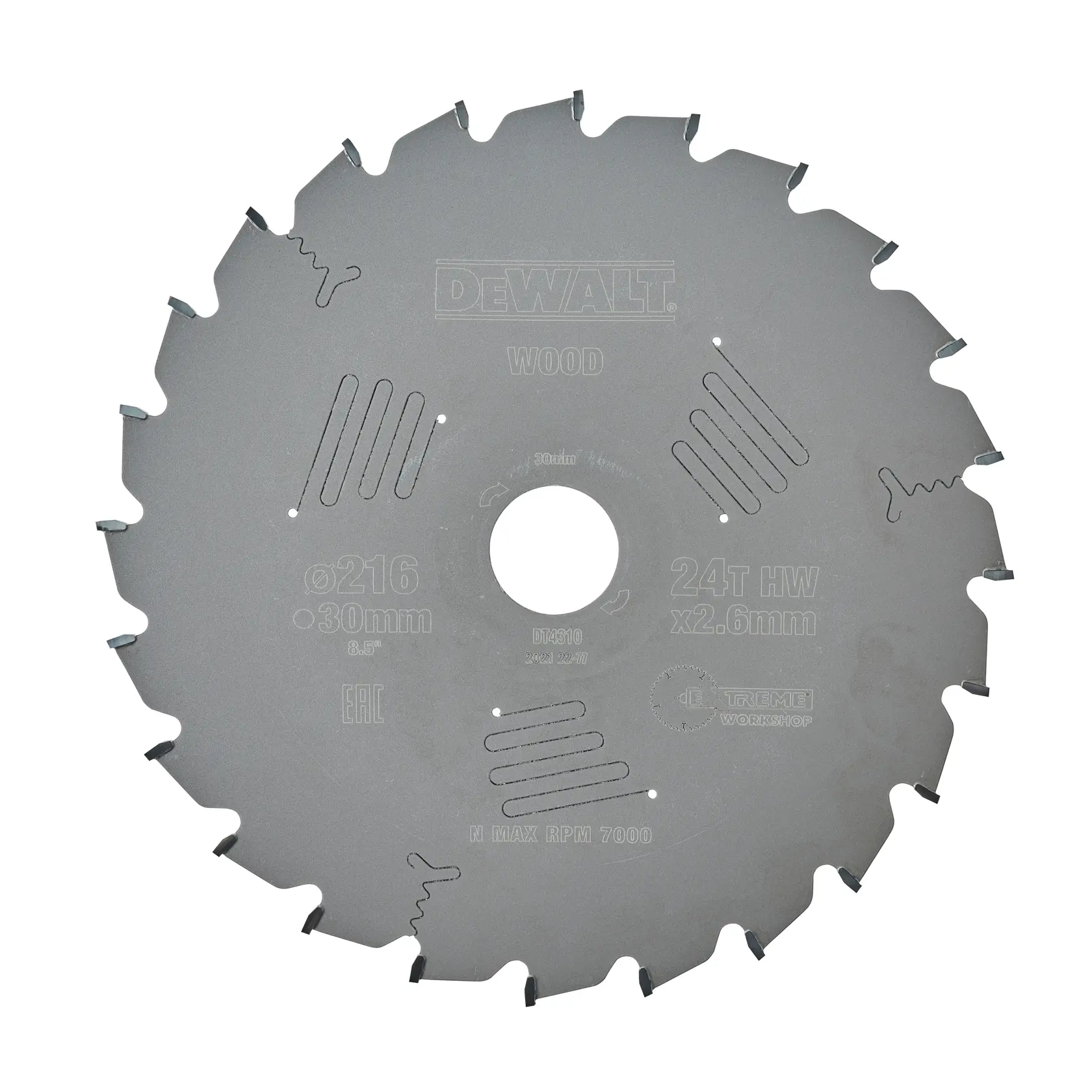 Gráfico que muestra la marca DEWALT XTREME Sub-Compact Series con el eslogan 'Compacto y lleno de rendimiento' sobre un fondo amarillo.