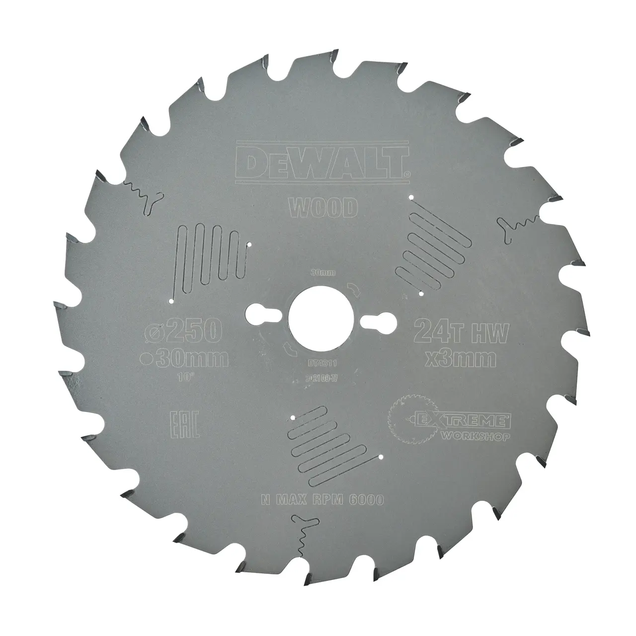 DeWalt Hoja Para Sierra Circular Estacionaria 250X30Mm 24D Ft , 10º · DT4311-QZ