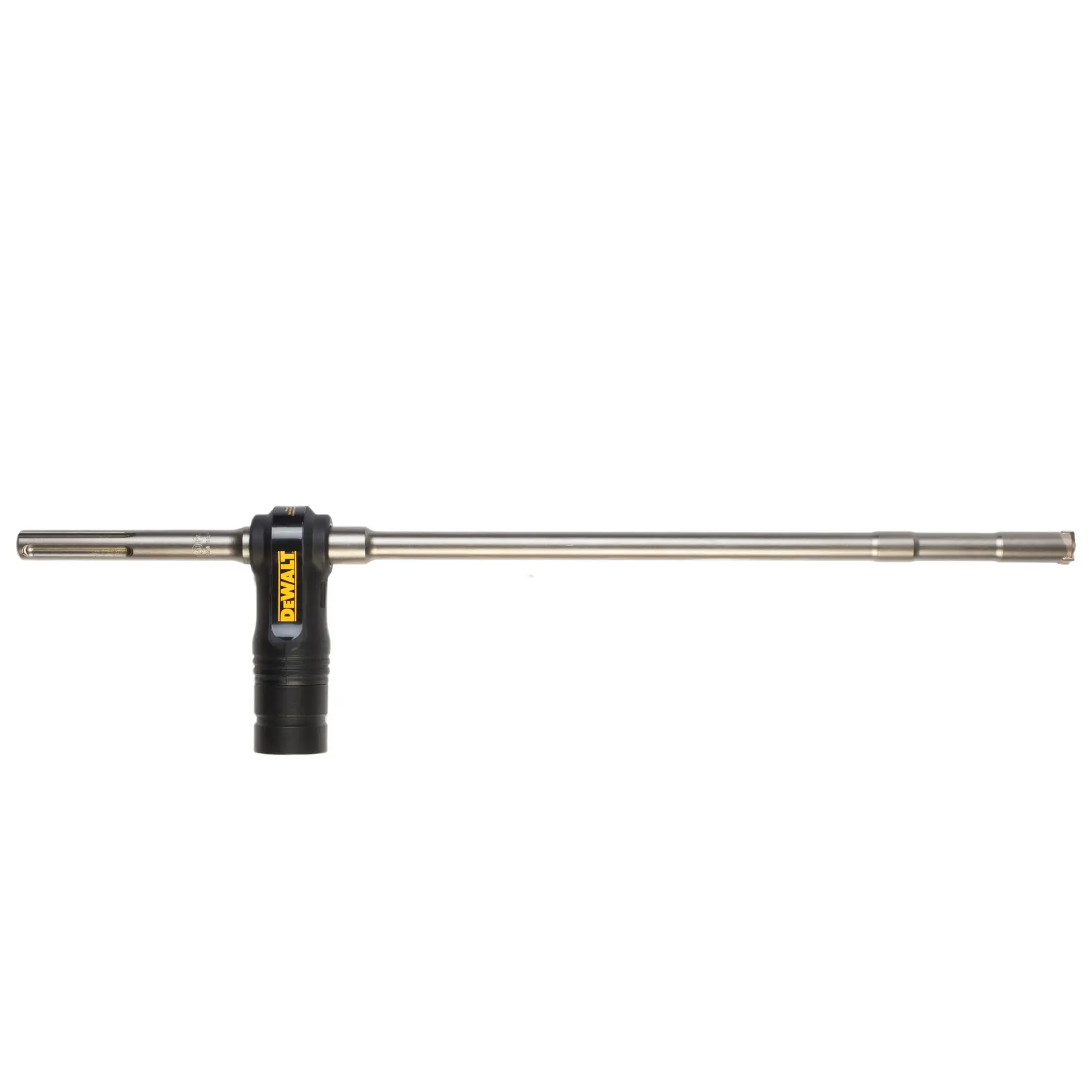 Gráfico que muestra la marca DEWALT XTREME Sub-Compact Series con el eslogan 'Compacto y lleno de rendimiento' sobre un fondo amarillo.