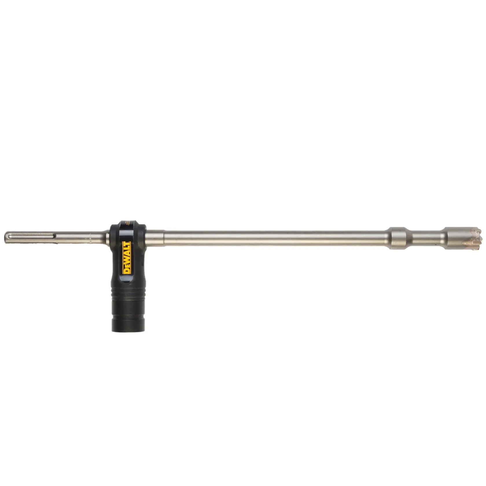 Gráfico que muestra la marca DEWALT XTREME Sub-Compact Series con el eslogan 'Compacto y lleno de rendimiento' sobre un fondo amarillo.