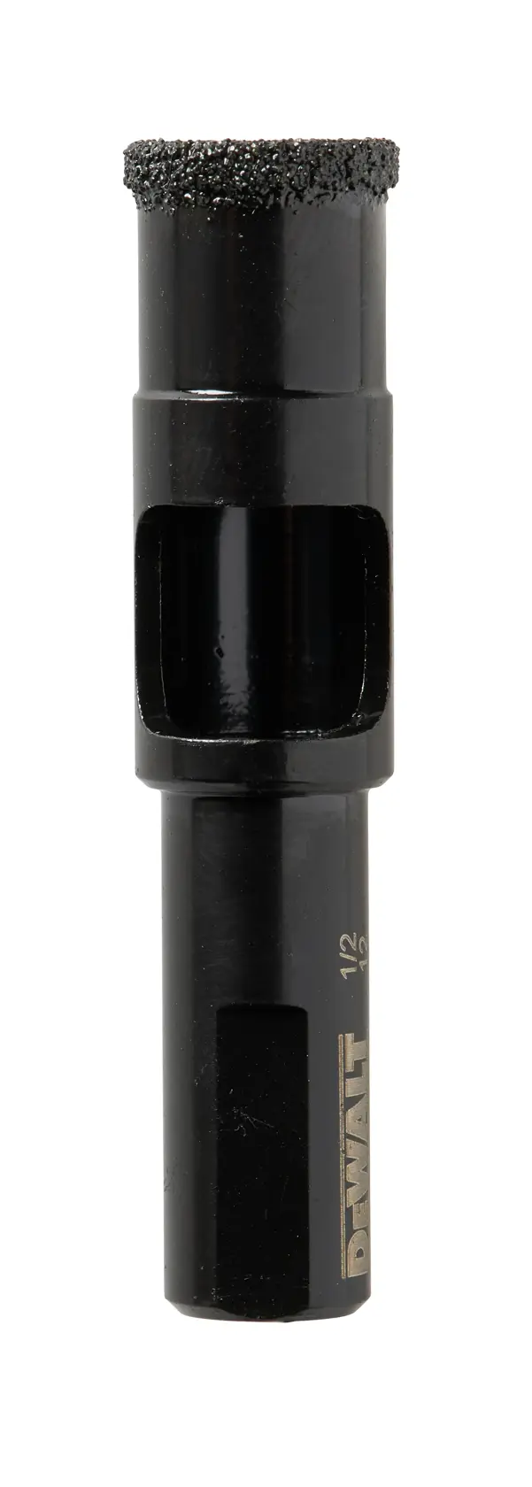 Broca de núcleo negra DEWALT DT6042 con punta de grano para cortar materiales duros.