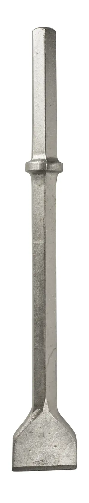 Foto de cincel DEWALT DT6932, DT6932-QZ, plateado, hoja plana, vertical, fondo blanco, fotografía.
