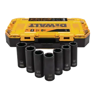 Set 7 vasos de impacto 1/2" edición McLaren: Ø 17, 18, 19, 20, 21, 22, 24mm