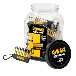 Logotipo de DEWALT en letras negras y audaces centrado sobre un fondo blanco.