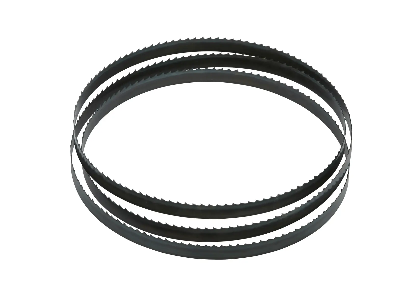 Hoja sierra cinta DEWALT DT8473-QZ DT8473, negra, enrollada, dientes visibles, foto producto fondo blanco.