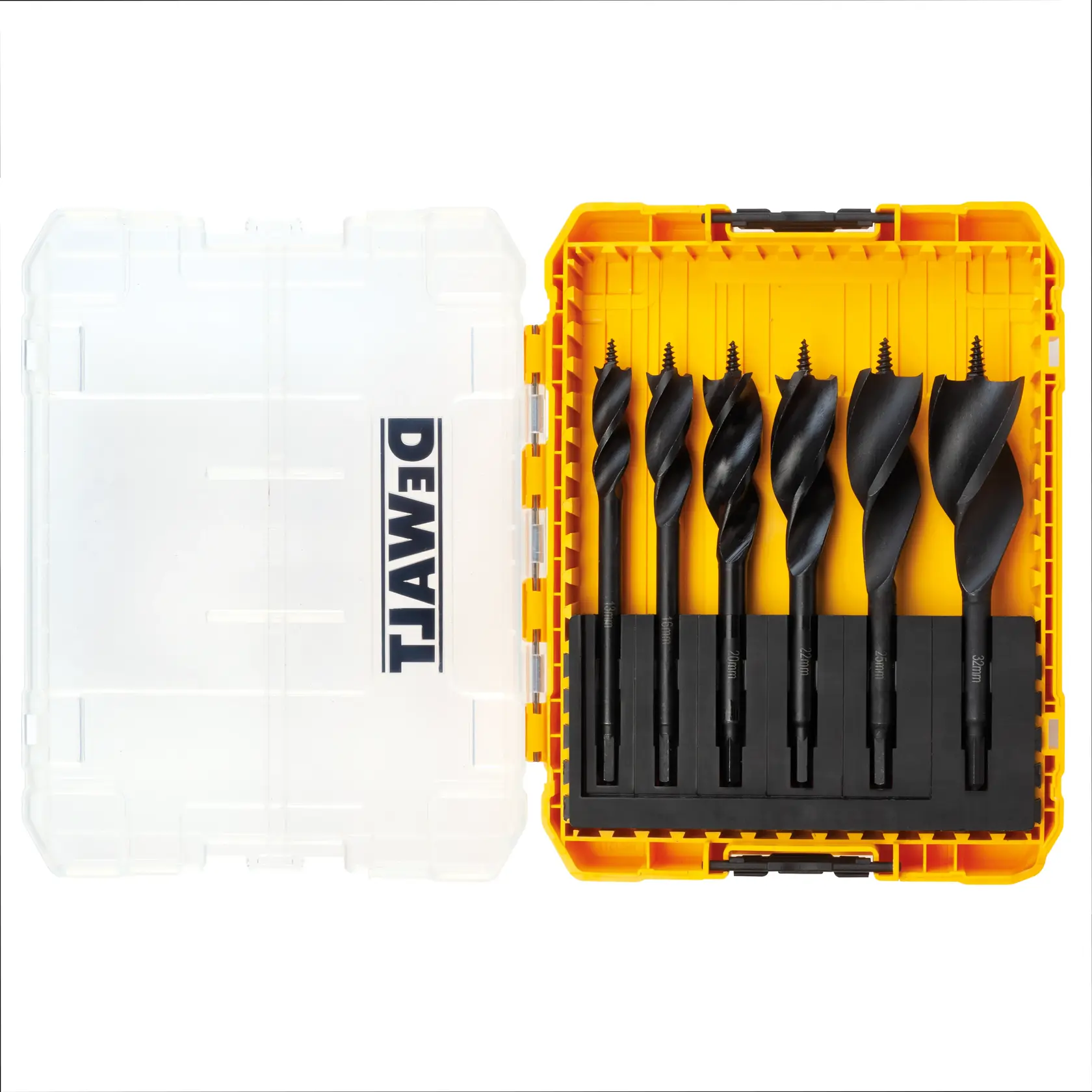 Gráfico que muestra la marca DEWALT XTREME Sub-Compact Series con el eslogan 'Compacto y lleno de rendimiento' sobre un fondo amarillo.