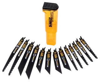 Juego de 13 Hojas de Sierra Sable Bi-Metal XR EXTREME RUNTIME ; 5x DT99554 152mm  , 2x DT99555 230mm ,4x DT99553 152mm,2x DT99552 203mm ideales para cortes en Madera y Metal